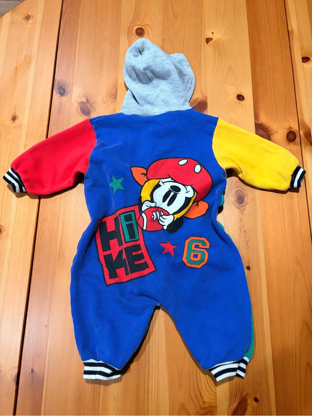 Vintage 90s Mickey Football One-Piece Romper - Picture 2 of 4